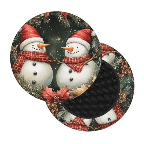 Boltpack Stuhlhussen mit weihnachtlichem Schneemänner-Druck, weich, waschbar, rund, Barhocker, Kissen, Schonbezug, 30–35 cm Boltpack Stuhlhussen mit weihnachtlichem Schneemänner-Druck, weich, waschbar, rund, Barhocker, Kissen, Schonbezug, 30–35 cm von Boltpack