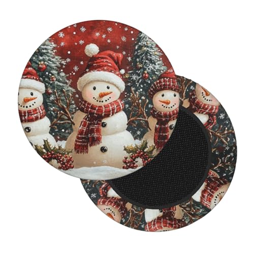 Boltpack Stuhlhussen mit weihnachtlichem Schneemänner-Druck, weich, waschbar, rund, Barhocker, Kissen, Schonbezug, 30–35 cm Boltpack Stuhlhussen mit weihnachtlichem Schneemänner-Druck, weich, waschbar, rund, Barhocker, Kissen, Schonbezug, 30–35 cm von Boltpack