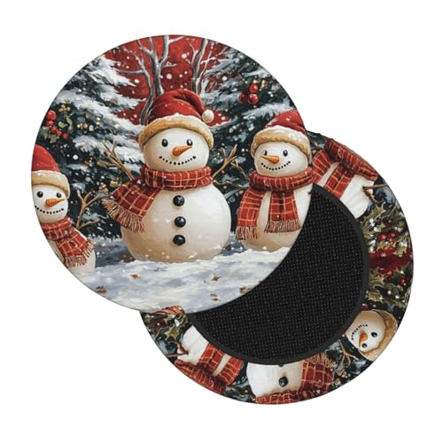 Boltpack Stuhlhussen mit weihnachtlichem Schneemänner-Druck, weich, waschbar, rund, Barhocker, Kissen, Schonbezug, 30–35 cm Boltpack Stuhlhussen mit weihnachtlichem Schneemänner-Druck, weich, waschbar, rund, Barhocker, Kissen, Schonbezug, 30–35 cm von Boltpack