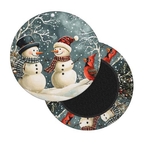 Boltpack Stuhlhussen mit weihnachtlichem Schneemänner-Druck, weich, waschbar, rund, Barhocker, Kissen, Schonbezug, 30–35 cm Boltpack Stuhlhussen mit weihnachtlichem Schneemänner-Druck, weich, waschbar, rund, Barhocker, Kissen, Schonbezug, 30–35 cm von Boltpack