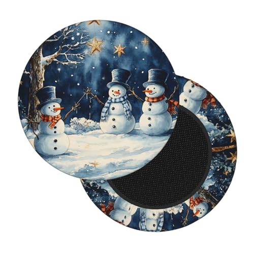 Boltpack Stuhlhussen mit weihnachtlichem Schneemänner-Druck, weich, waschbar, rund, Barhocker, Kissen, Schonbezug, 30–35 cm Boltpack Stuhlhussen mit weihnachtlichem Schneemänner-Druck, weich, waschbar, rund, Barhocker, Kissen, Schonbezug, 30–35 cm von Boltpack