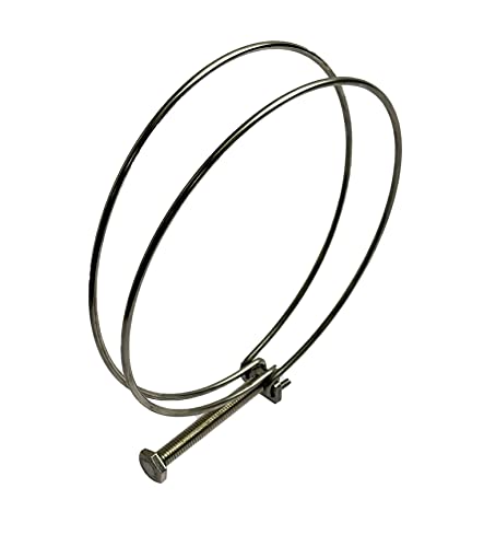 Boltza 125–135 mm Doppeldraht-Schlauchschelle aus Edelstahl für Luftführung, Heizung und Belüftung, 4 Stück von Boltza