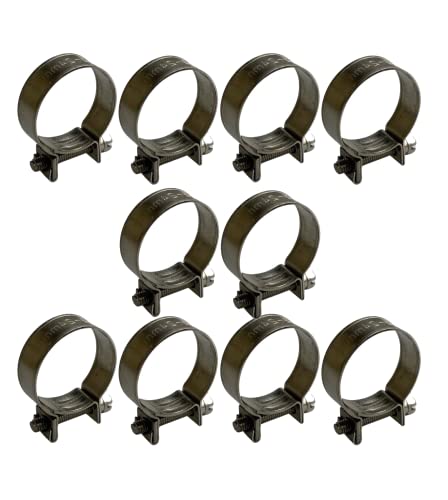 Boltza® SS304 Mini-Kraftstoffschlauchschellen, Edelstahl, 25-27 mm, 10 Stück von Boltza