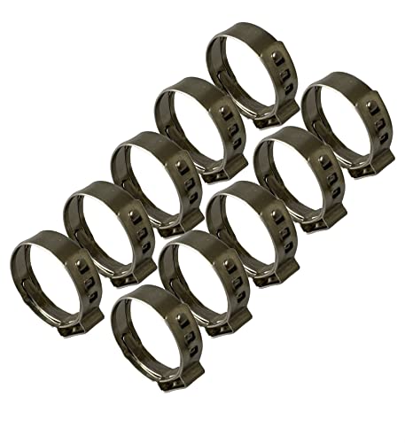 Boltza 13,2–16,2 mm O-Clips, 304 Edelstahl Einzelohr-Schlauchschellen x10 von Boltza