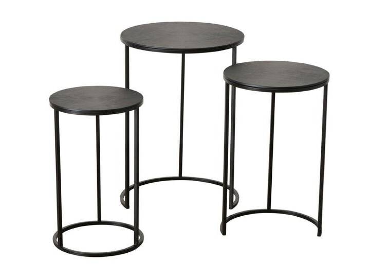 BOLTZE Beistelltisch Cylora Beistelltisch schwarz H 50cm/D30cm, bunt schwarz von Boltze