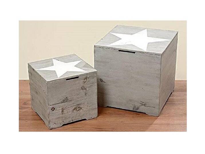 BOLTZE GRUPPE GmbH Sitztruhe Holzkiste Holzbox Hocker Truhe Stern 2er Set BOLTZE GRUPPE GmbH Sitztruhe Holzkiste Holzbox Hocker Truhe Stern 2er Set von Boltze