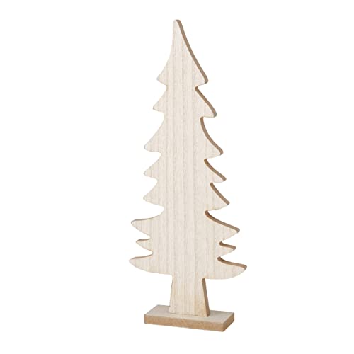 Boltze Dekoaufsteller Kjell (Tannenbaum Figur, Dekoration für Weihnachten, aus Holz, Höhe 40 cm) 1006922, Natur von BOLTZE