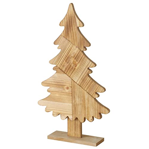 BOLTZE Deko-Aufsteller Darjan I H 50cm I Deko-Tanne aus Holz I Weihnachtsbaum I Weihnachts-Deko Tannenbaum I Wohnzimmer, Esstisch I Advents-Dekoration zum Hinstellen I Christmas X-Mas von BOLTZE