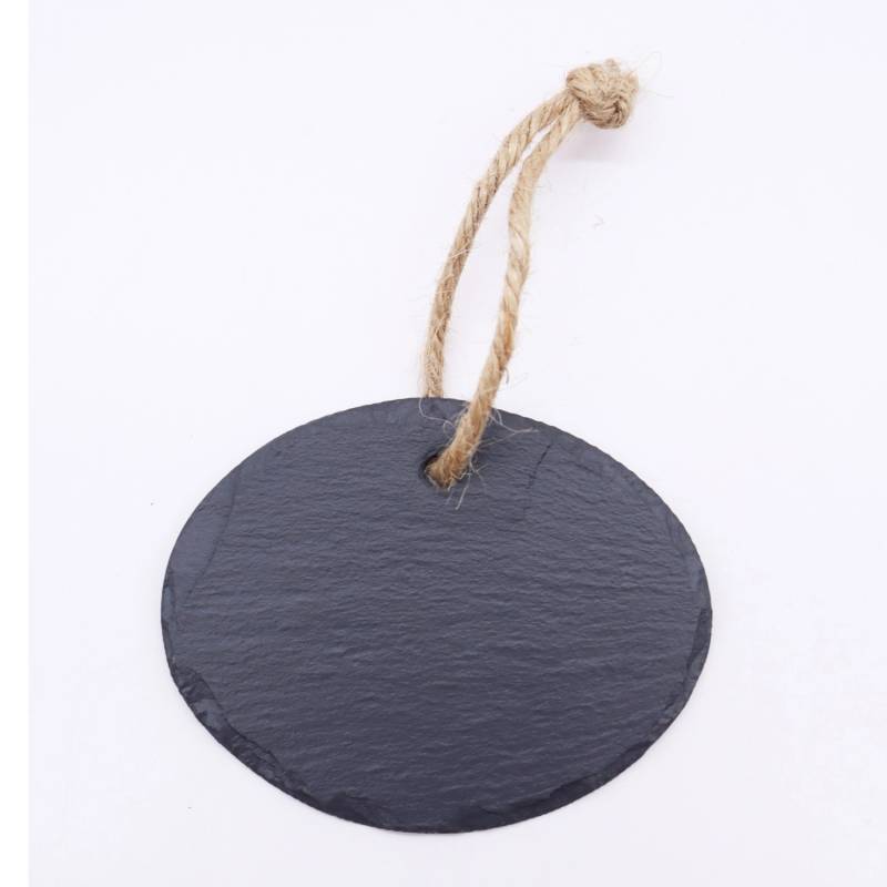 Boltze Dekoschild mit Juteband 1-teilig 7 cm x 9 cm Schwarz von Boltze