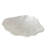 Boltze Schale Venus H:4cm  in Glas lackiert weiß von Boltze