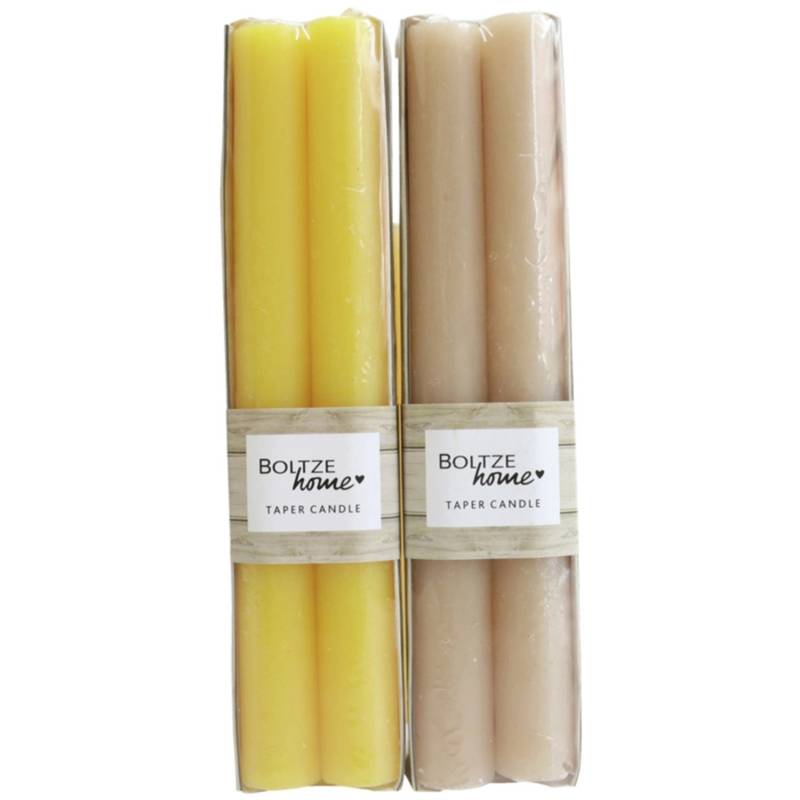 Boltze Stabkerze Melia 20 cm x ø 2,2 cm Farbenauswahl 4 Stück von Boltze
