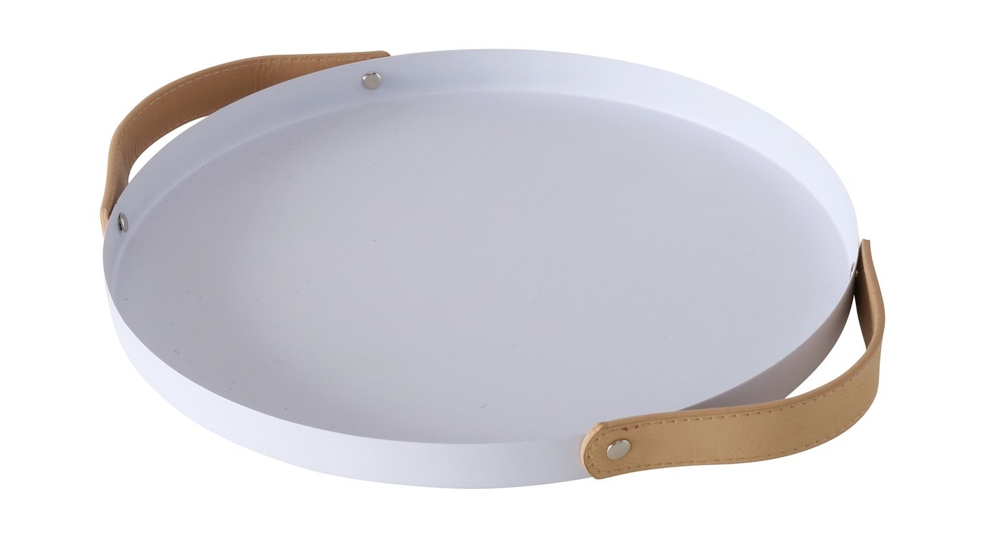 Boltze Tablett Nicola ca. 28cm in Eisen weiß von Boltze