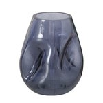 Boltze Vase Lojin H:17,5cm  in Glas lackiert grau von Boltze