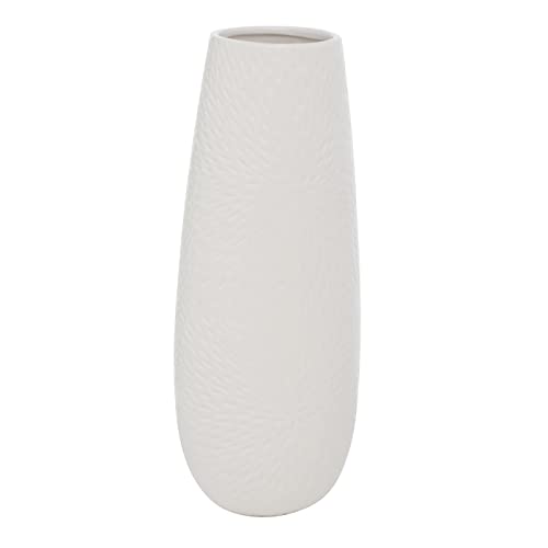 Vase Salina Steingut Höhe 31 cm weiß von BOLTZE