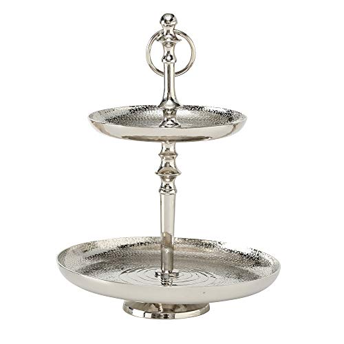 Boltze Etagere Fortuna Silber Aluminium 30cm Höhe von BOLTZE