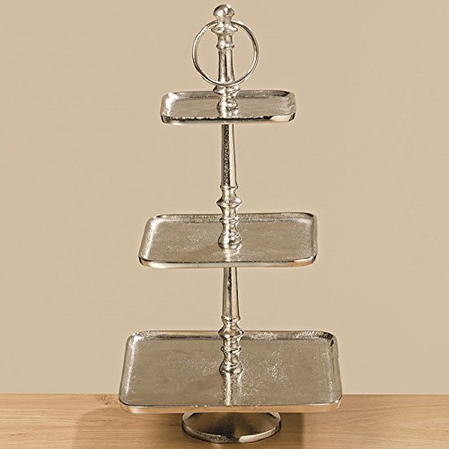 Deko-Etagere Vendi 3er H50cm Material: Aluminium vernickelt von BOLTZE