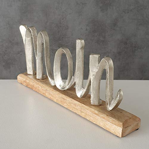 BOLTZE Dekoaufsteller Schriftzug Moin aus Holz und Aluminium von BOLTZE