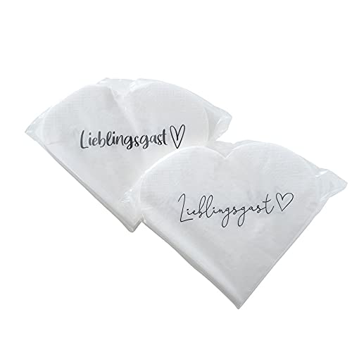 Servietten Lieblingsgast 2er Set Papierservietten 2-lagig Servietten Lieblingsgast 2er Set Papierservietten 2-lagig von BOLTZE