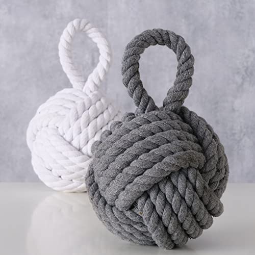 Türstopper Set Zuber Jute, weiß/Grau, 1,2 kg - 15 cm x 15 cm 23 cm, Jute von BOLTZE