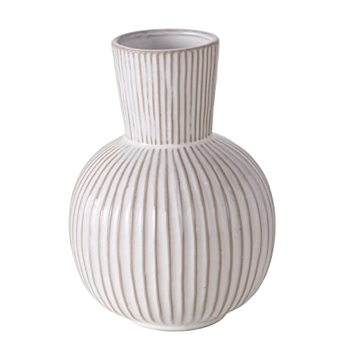 Vase Deborah Keramik Höhe 25 cm cremeweiß von BOLTZE