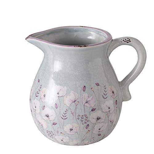 Vase Sarah Keramik Höhe 19 cm grau, floral von BOLTZE