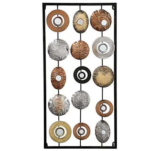 Wand Dekoration Objekt Eisen Relief Farbmix Schlaf Gäste Zimmer Quadrate H 61 cm Boltze 4535200 von BOLTZE GRUPPE GmbH