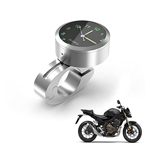 Bolwins A76CS Motorrad Lenker Uhr – Mini Quarz-Uhr für Motorräder, Wasserdicht, Beleuchtet, Digitale Zeitanzeige für Motorradlenker von Bolwins
