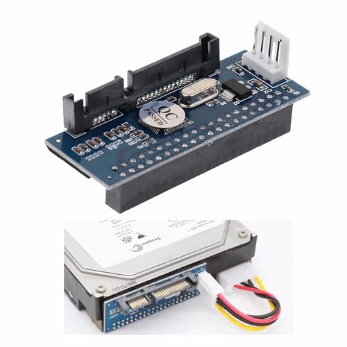 F40S 3.5" IDE/PATA auf SATA Konverter Adapter, 40-Pin IDE Festplatte zu SATA Buchse, PCBA Konverter für 3.5 Zoll Desktop Festplatten, Kompatibel mit 40-Pin IDE HDDs von Bolwins