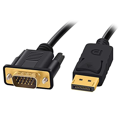 Bolwins H17S DisplayPort auf VGA Kabel, 1,8 m, Unidirektional, 1080P DP auf VGA Konverterkabel, DP Stecker auf VGA Stecker, Vergoldete Kontakte für Laptop, PC, Monitor Bolwins H17S DisplayPort auf VGA Kabel, 1,8 m, Unidirektional, 1080P DP auf VGA Konverterkabel, DP Stecker auf VGA Stecker, Vergoldete Kontakte für Laptop, PC, Monitor von Bolwins
