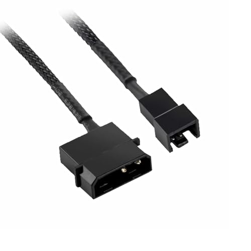 Bolwins H28S 4-Pin Molex auf 3-Pin / 4-Pin PMW 12V PC-Gehäuselüfter-Stromversorgungskabel Molex Lüfter Adapterkabel von Bolwins