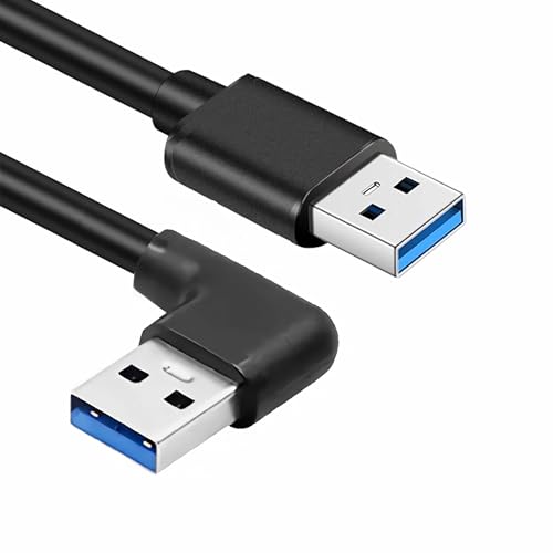 Bolwins I42S USB 3.0 Kabel Adapter – 50 cm Datenkabel USB A auf USB A Stecker, 90° Abgewinkelt rechts, Hochgeschwindigkeits-Verbindungskabel von Bolwins