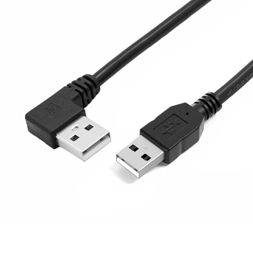 Bolwins K58S USB 2.0 Datenkabel 100cm – USB A auf A Stecker, Links Abgewinkelt 90°, Flexibles Verbindungskabel für Optimale Anschlussmöglichkeiten von Bolwins