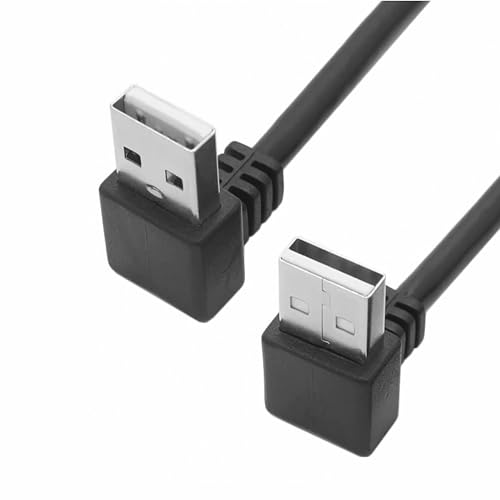 Bolwins L33 USB 2.0 Kabel Adapter - 50 cm Datenkabel USB A Stecker nach oben abgewinkelt auf USB A Stecker nach unten, Ideal für Platzersparnis und einfache Verbindung von Bolwins