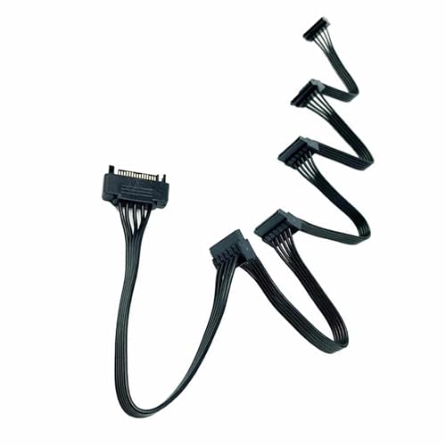 Bolwins L45C Splitter Stromkabel 1 Stecker zu 5x 15Pin Anschluss 85cm Verteiler Adapter für HDD SSD Laufwerk Lüfter Mining PC Gehäuse Erweiterung 18AWG Schwarz Bolwins L45C Splitter Stromkabel 1 Stecker zu 5x 15Pin Anschluss 85cm Verteiler Adapter für HDD SSD Laufwerk Lüfter Mining PC Gehäuse Erweiterung 18AWG Schwarz von Bolwins