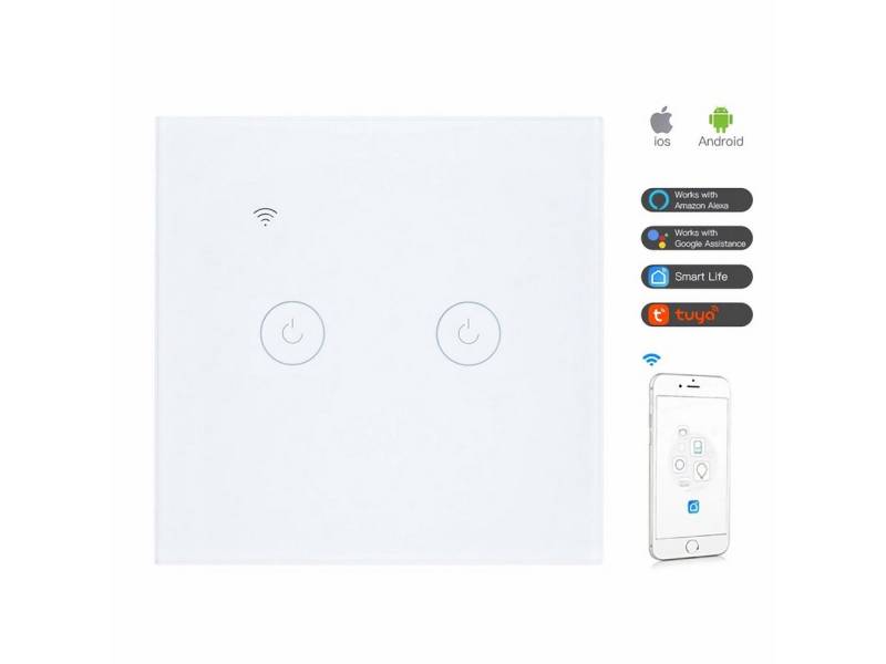 Bolwins Lichtschalter B00C WiFi Intelligent Touchschalter Home Wandschalter Lichtschalter von Bolwins