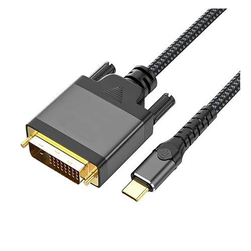 Bolwins M59S USB-C auf DVI Adapter Kabel 4K, 2m –USB-C auf DVI Adapter Typ C auf DVI 24+1 Stecker für Monitor, Beamer, HDTV, Laptop, Tablet, USB 3.1 kompatibel von Bolwins