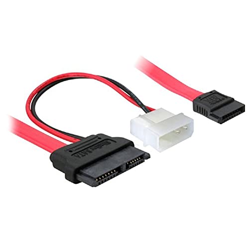 Bolwins P30S SATA Slim Kabel Adapter 7+6pin Buchse auf 4pin Strom 2pin belegt + 7pin SATA/Molex Stecker Adapter Stromkabel von Bolwins