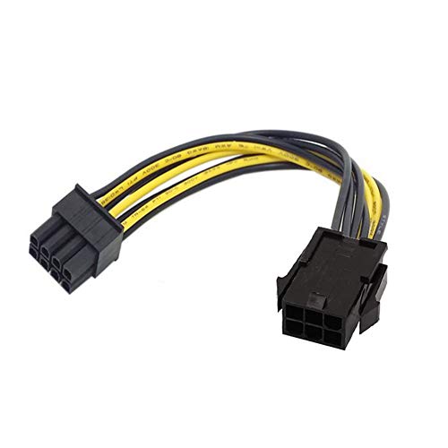 Bolwins R10S 6-Pin auf 8-Pin PCIe Stromkabel Adapter – PCI Express Verlängerungskabel für Grafikkarten, 17 cm, 6-Pin auf 8-Pin Power-Kabel für PC von Bolwins