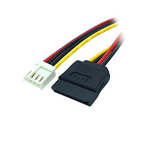Bolwins F54S 4-Pin Strom Buchse auf SATA 15-Pin Floppy Drive Power Kabel Adapter, 18cm von Bolwins