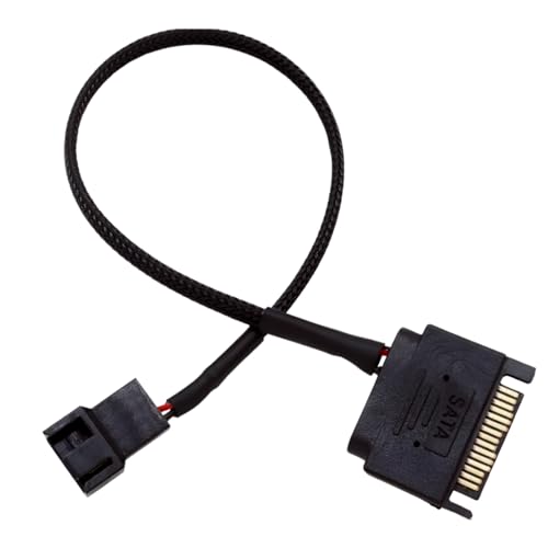 Bolwins I37S SATA 15 Pin auf 3 Pin/4 Pin PC-Gehäuse Lüfter Netzadapter Kabel – 12V Stromkabel für CPU-Lüfter, Motherboard, Computer Gehäuse Lüfter Bolwins I37S SATA 15 Pin auf 3 Pin/4 Pin PC-Gehäuse Lüfter Netzadapter Kabel – 12V Stromkabel für CPU-Lüfter, Motherboard, Computer Gehäuse Lüfter von Bolwins