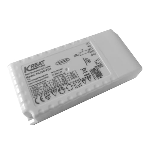 KL25C-PD1 Merrytek Kreat Power 25W DALI Push-DIM LED-Treiber dimmbar flimmerfrei für LED Lampen Leuchten Innenbeleuchtung IP20 Konstantstrom 200–350mA 220-240V 82V max Weiß von Bolwins