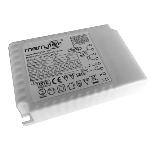 ML30C-PDV Merrytek 30W DALI LED-Treiber dimmbar 1-10V pushDIM Konstantstrom Treiber für LED Leuchte Lampe Deckenlampe IP20 flimmerfrei Schutz Kurzschluss Übertemperatur ML30C-PDV Merrytek 30W DALI LED-Treiber dimmbar 1-10V pushDIM Konstantstrom Treiber für LED Leuchte Lampe Deckenlampe IP20 flimmerfrei Schutz Kurzschluss Übertemperatur von Bolwins