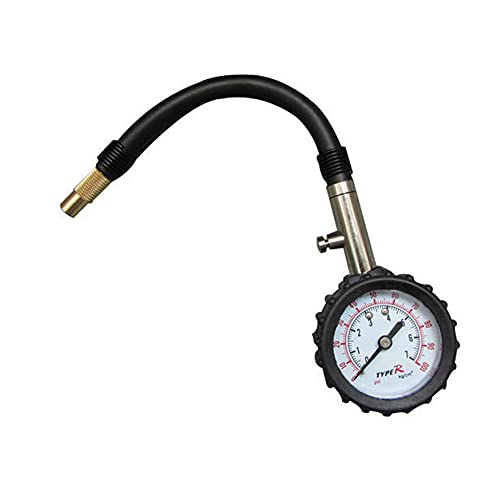 N38CS Reifendruckmesser Auto KFZ Reifendruckprüfer luftdruckmesser druckmessgerät Manometer druckluft 7bar 100PSI, Geeignet für alle Reifen mit Autoventilen Reifendruckmessgerät von Bolwins