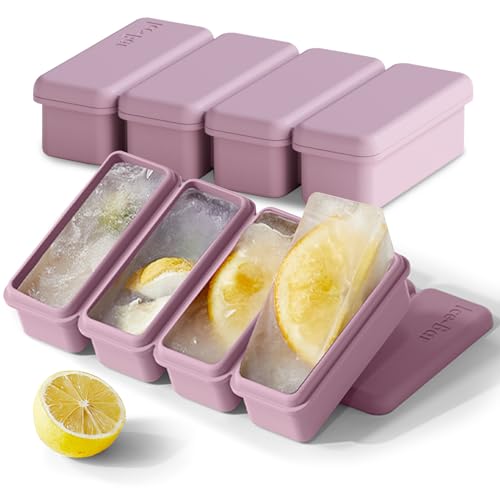 Eiswürfelform mit Deckel, Eiswürfelform für Whiskey, 2 Stück, Silikonformen für Lebensmittel (lila) von Bolycen