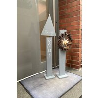 Moderner Weihnachts-Türschmuck, Stelen von BolzeBilla