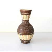 Auffällige Große Keramikvase Im Vintage-Retro-stil Aus Den 50Er-Jahren, Dekoriert Westdeutschland-stil, Für Boden Oder Tisch von BomDesignFurniture