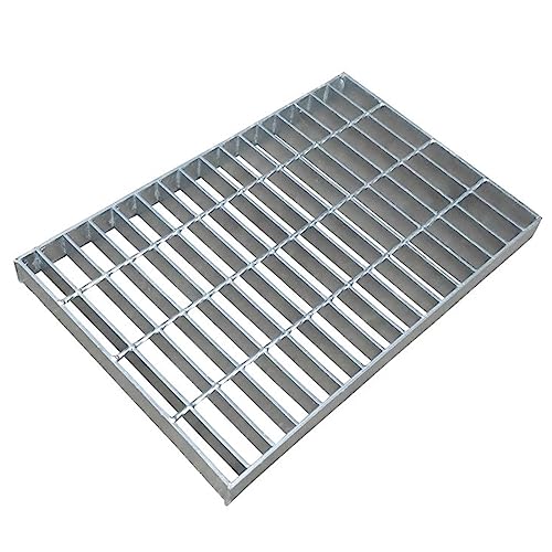 BomDog Ablaufabdeckung Für Den Außenbereich, Entwässerungsgitter Aus Verzinktem Stahl, Entwässerungssysteme Für Den Garten,Nablauf-Kanalgitter/Sier/60X40X3Cm von BomDog