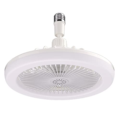 BomKra Deckenventilator mit Beleuchtung 30w, LED Deckenleuchte mit Fernbedienung,Timer,3 Farbige Dimmbare,3 Geschwindigkeiten,Silent Deckenventilator Lampe für Schlafzimmer Wohnzimmer (Gelb) von BomKra