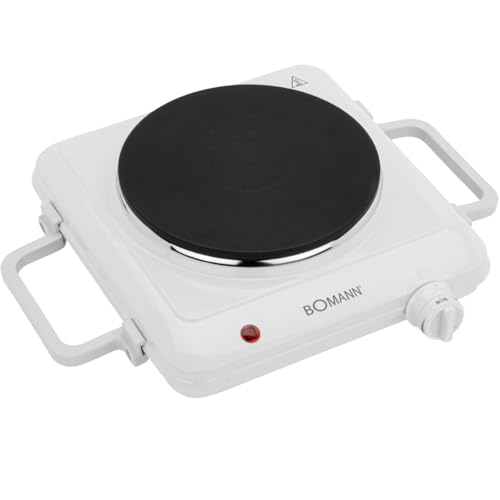 Bomann® Einzelkochplatte | Leistungsstarke Kochplatte mit stufenlos regelbarem Thermostat | Kochplatte mit Cool-TouchGriffen | Einzelkochfeld mit 1500W | EKP 5027 CB von Bomann