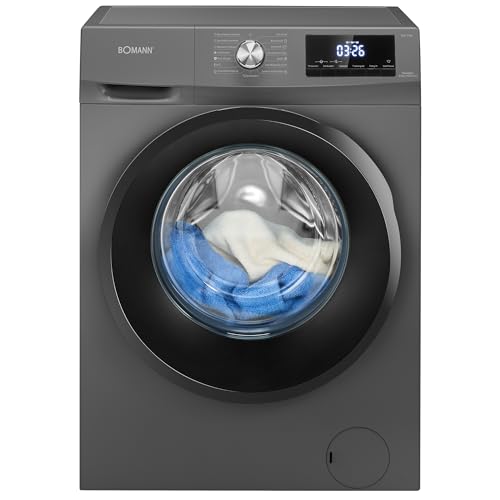 Bomann® Waschtrockner | Waschen und Trocknen | 10 Jahre Motor-Garantie | 8 kg Waschen, 5 kg Trocknen | Invertermotor | 1400 U/Min | Waschmaschine mit Trockner integriert | WAT 7186 titan von Bomann